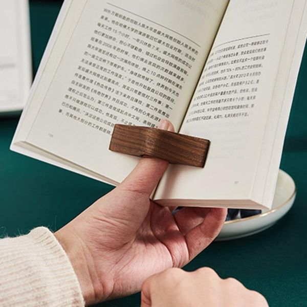 

bookmark handmade natural walnut thumb for readers book lovers gifts bookworm literary page holder