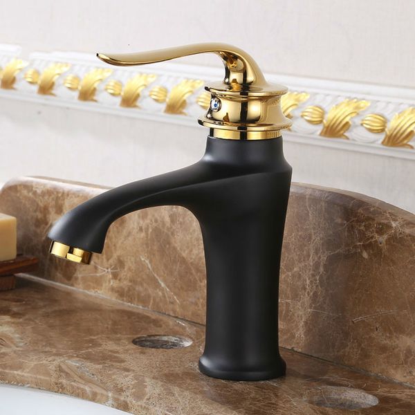 

bathroom sink faucets zgrk single holder hole gold black basin and cold mixer tap deck mounted torneira hgwo