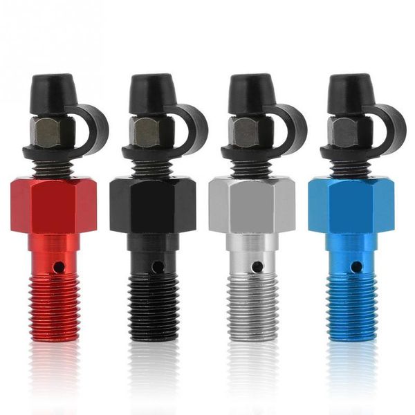 

motorcycle brakes brake master cylinder caliper bleed screw nipple banjo bolt + dust cap m10x1.25mm aluminum accessories