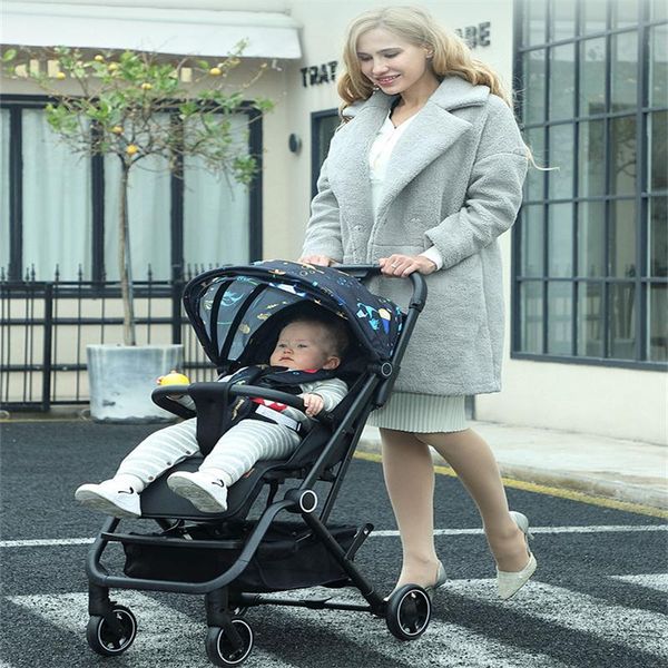 

strollers# est multifunctional baby stroller folding high landscape vehicle suv-level -absorbing trolley