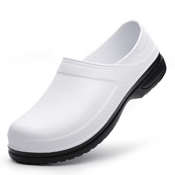 

dress shoes eva el kitchen clogs non-slip waterproof oil-proof work resistant cook chef for men sandals plus size 39-49 0590, Black