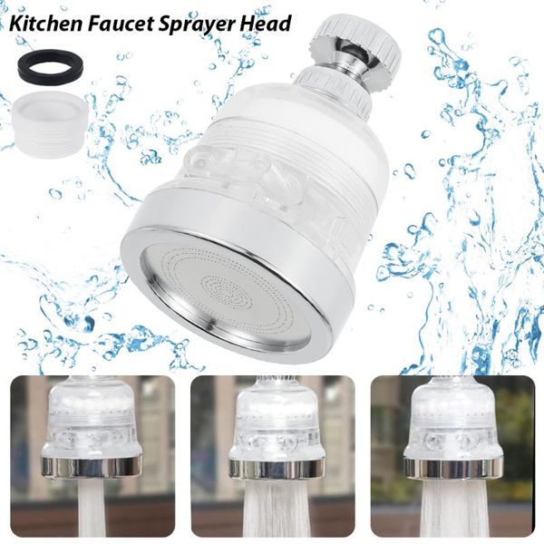 

degree swivel faucet tap aerator diffuser nozzle splash-proof filter 3 modes sprayer head kitchen accessories faucets