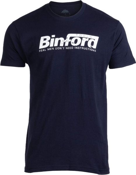 

men's t-shirts binford tools | funny 90s tv handyman tool humor t-shirt, White;black