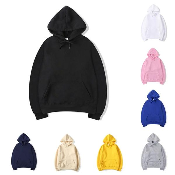 

fashion casual men's hoodies 2021 spring autumn male solid color hoodie men women couple pullover brand sweatshirt & sweatshirts, Black