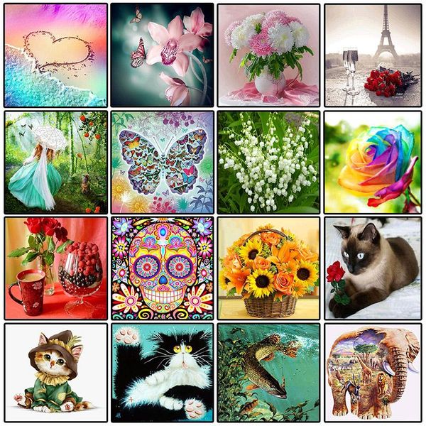 

diamond painting flower animal 5d diy mosaic embroidery cross stitch home decor