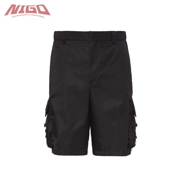 

men's shorts nigo 21ss re nylon button cargo short #nigo3337, White;black