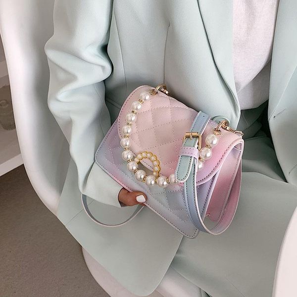 

summer bag spring new female pearl and korean shoulder handbag personality tie-dye sweet messenger fresh kcojq