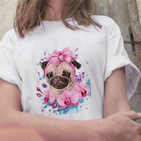 

Cute French Fighting Dog Graphic Men T Shirts Print And Womens Summer 90s Harajuku Top Short Sleeve Women, White;black