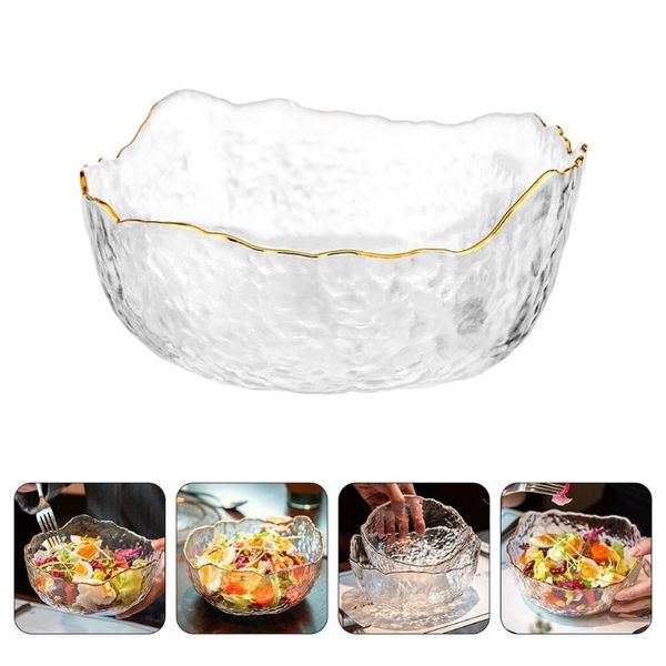 

bowls 1pc household glass bowl kitchen salad storage container fruit