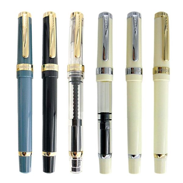 

model wing sung 698 transparent piston fountain pen 0.38mm/0.5mm fine nib stationery df pens