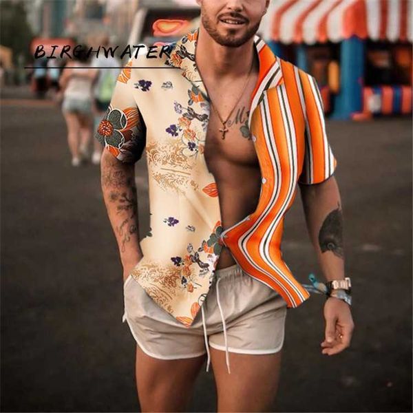 

summer men's shirts ethnic style vintage printing short sleeve loose korean clothes casual dress men camisa masculina 210809, White;black