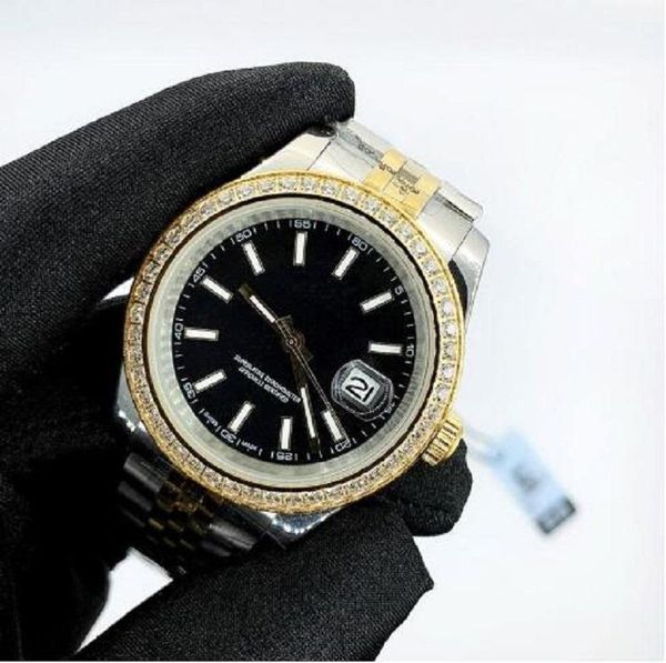 

2021 u1 41mm 36mm automatic mechanical mens watches bezel stainless steel women diamond watch lady watchs waterproof luminous wristwatches, Slivery;brown