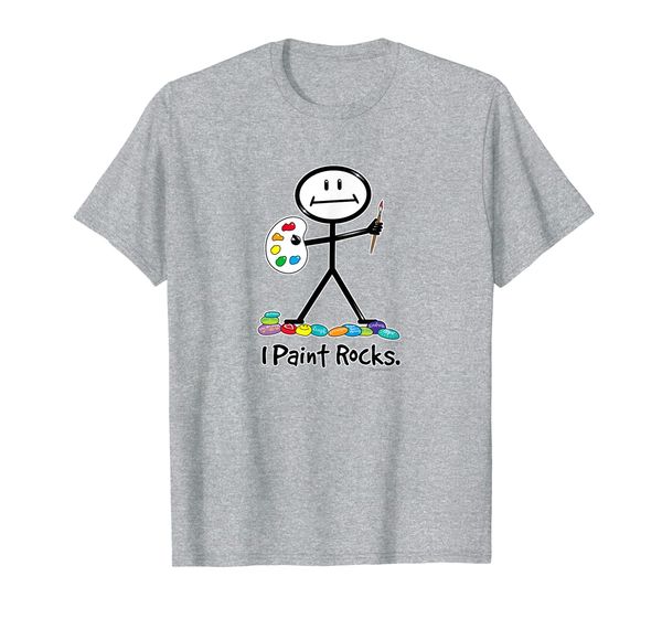 

i paint rocks kindness busybodies stick figure t-shirt, White;black