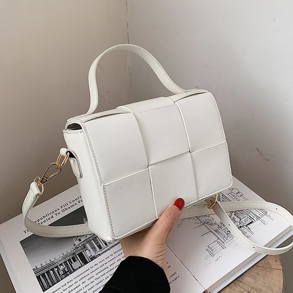 

weave small pu leather flap crossbody bags for women 2021 trend lady ed shoulder handbags and purses totes green yellow a3t38