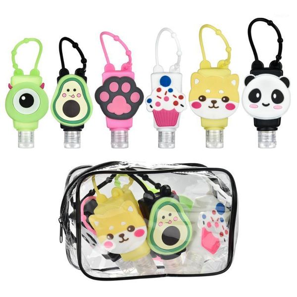 

storage bottles & jars cartoon mini hand sanitizer split travel portable gel holder no clean detachable cover bottle