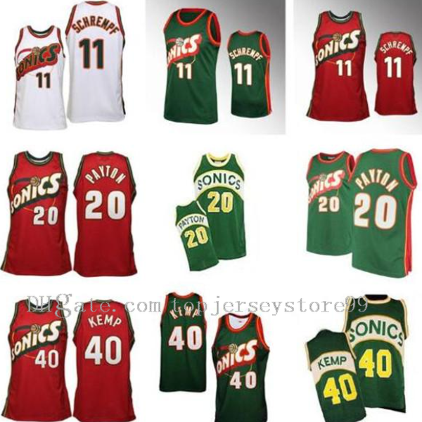 100% прошитые 20 Gary Payton 35 Kevin Durant 11 Detlef SCHREMPF 40 Shawn KEMP 34 Ray Allen Men Basketball Jerseys College Jersey S-2X