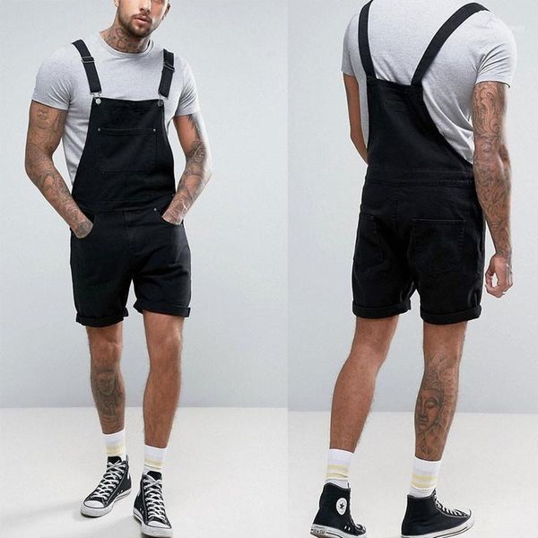 

denim shorts men 2021 vintage circle men's one-piece overalls bib black more sizes -xxxl1, Blue
