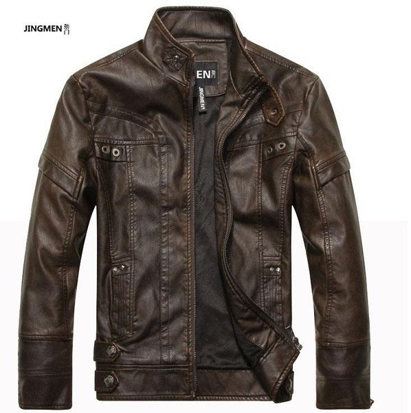 

arrive brand motorcycle leather jackets men ,men's jacket, jaqueta de couro masculina,mens jackets,men coats men's & faux, Black