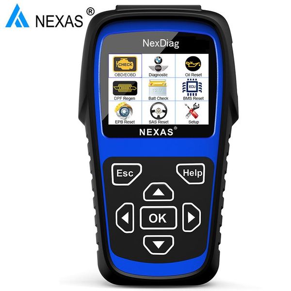 

code readers & scan tools nexas nd601 obd2 automotive scanner dpf oil reset abs srs airbag for pk es910 full system odb2 obdii car diagn