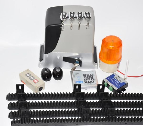 

automatic sliding gate opener hardware with 2x wireless remotes for gates up to 600kg 5m nylon racks fingerprint access control