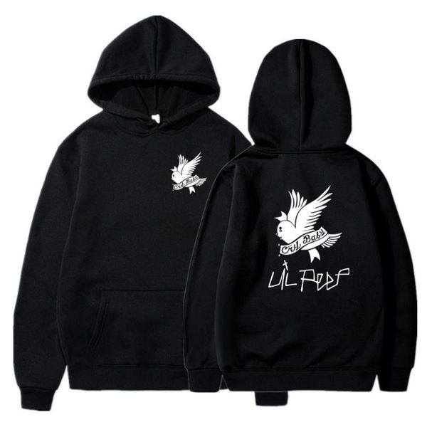 

men's hoodies & sweatshirts lil peep love lil.peep men/women hooded pullover sweatershirts male/female sudaderas cry baby hood hoddie, Black