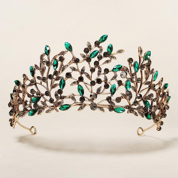 

hair clips & barrettes fashion wedding crown headwear semi-circle luxury rhinestone inlaid headband for female birthday accessories tiara, Golden;silver