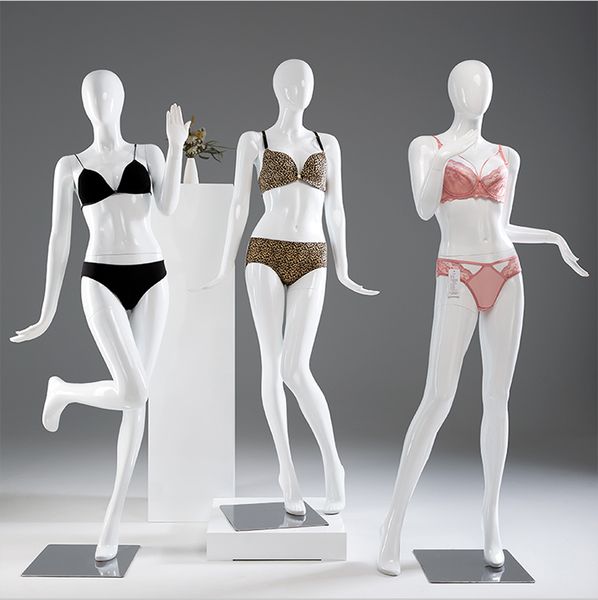 

fashion gloss white mannequin female full body women model on promotion, Khaki