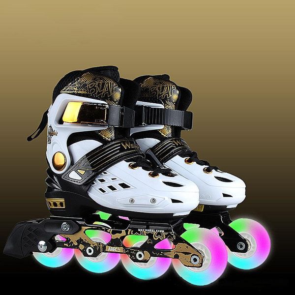 

inline roller skates adjustanble professional men women skating shoe sneaker patins sport shoes size 30-41 &