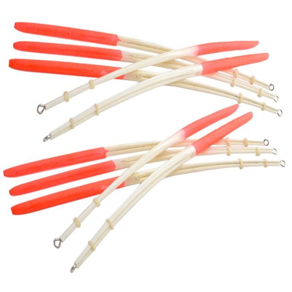 

fishing accessories 10pcs/set dual color peacock feather float hard tail non-plasic bobber type with tool rings for tackle