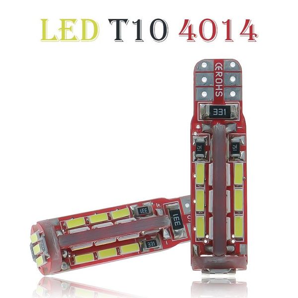 

t10 w5w led 27smd canbus 27led 4014 smd bright car interior styling no error dc12v bulb lamp light source emergency lights