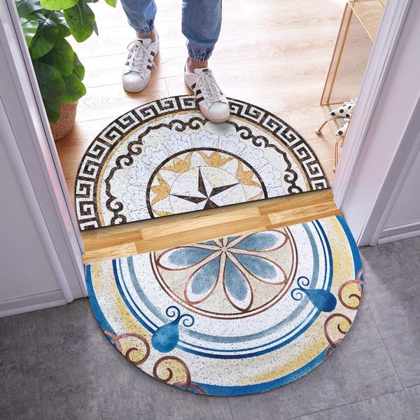 

pretty semicircle pvc doormat bedroom porch aisle corridor door carpet home non-slip wear-resistant bathroom rug mat set carpets