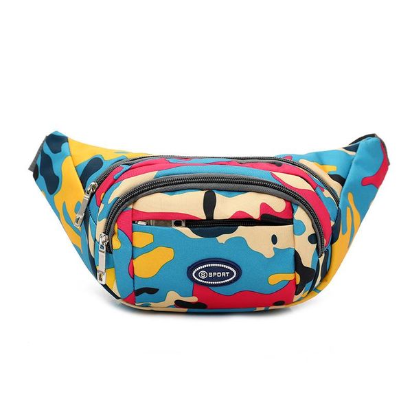 

outdoor bags sports leisure six color camouflage men's and women's waist bag