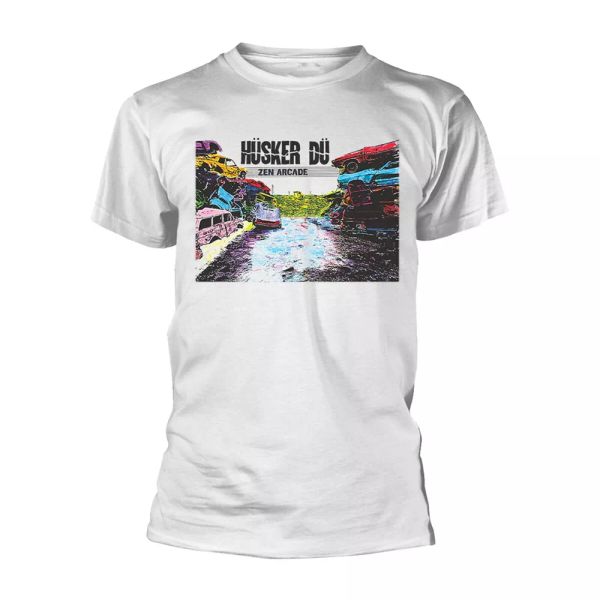 

white husker du zen arcade official t-shirt men unisex, White;black