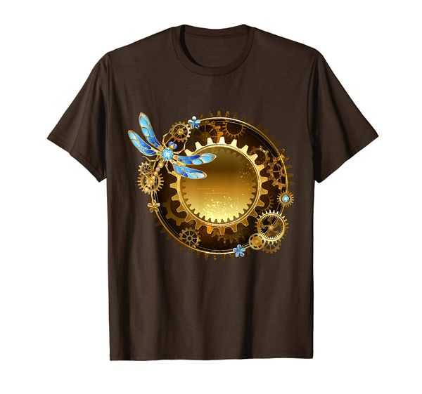

steampunk dragonfly t-shirt vintage gears goth men women, White;black