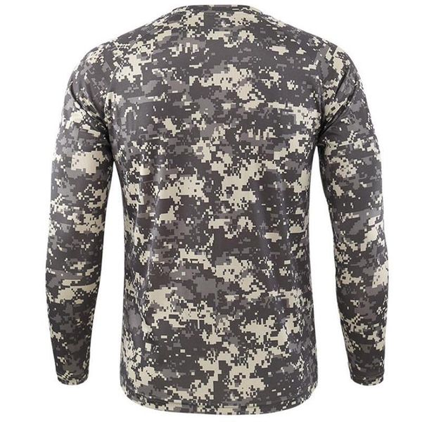 

t quick dry new shirt men tactical outdoor camouflage long sleeve round neck sports army tshirt camo funny 3d, White;black