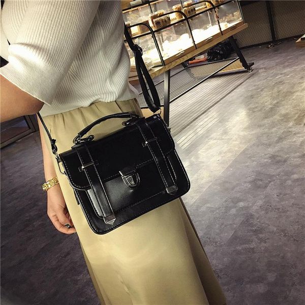 

evening bags 2021 women's shoulder bag versatile retro portable hand simple and fashionable small square pu messenger