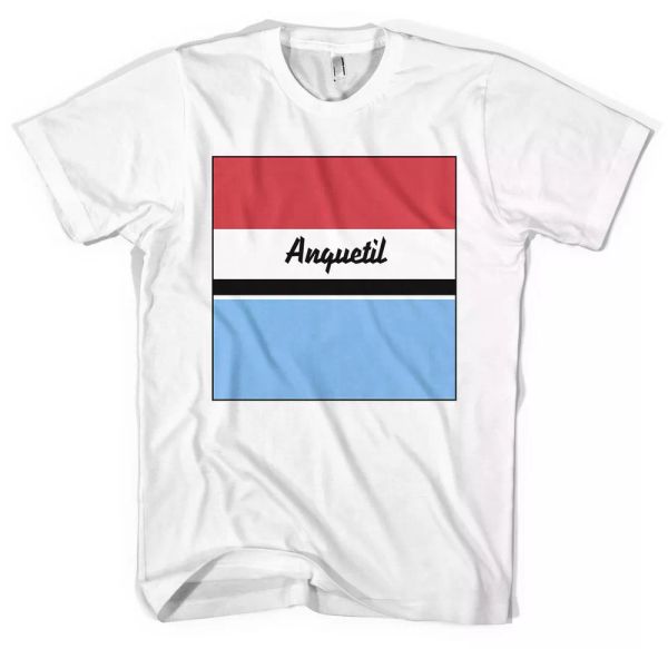 

Cycling Legend Jacques Anquetil Unisex T shirt All Sizes, White;black