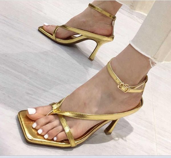 

sandals 2021 women's shoes clip toe square head thin high-heeled sandal foot, Black