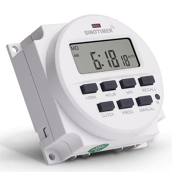 

timers sinotimer 5v 12v 24v 110v 220v lcd digital timer switch 7 days weekly programmable time relay control auto-on/off module