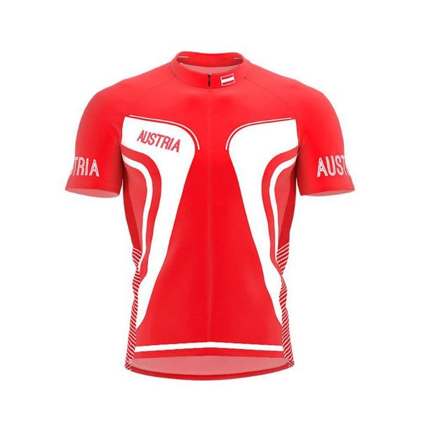 Rennjacken 2021 ÖSTERREICH Mehr Stil Männer Klassisches Radsportteam Kurzarm-Fahrrad-Straßen-Bergbekleidung Outdoor-Trikot