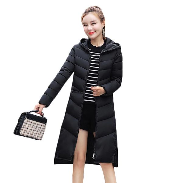 

women's trench coats long winter down jacket coat women cotton parkas female plus size warm cotton-padded womens overcoat, Tan;black