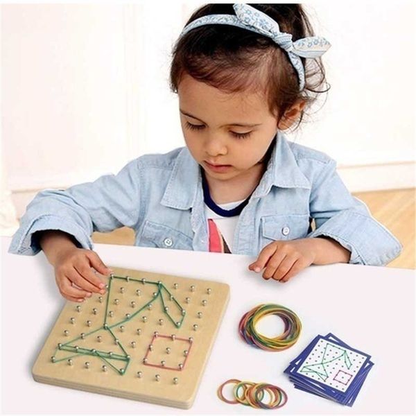 

1 set montessori toys educational wooden toys board mathematical manipulative shape cognition preschool learning tools