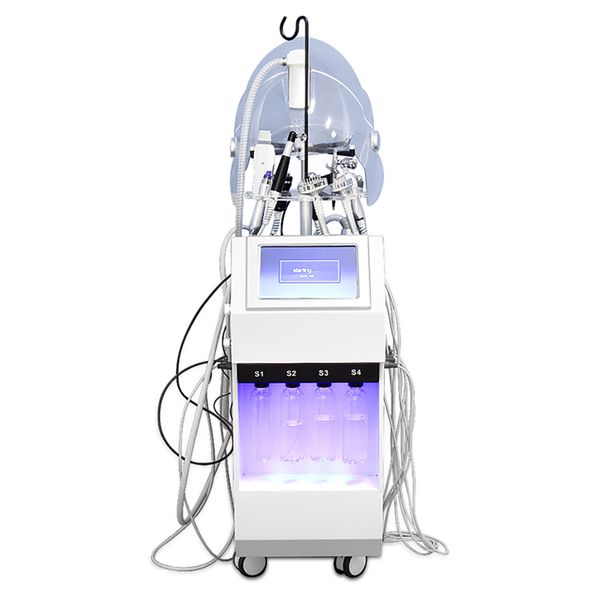 12 em uma máquina de beleza facial mutlfuctional 5L Oxygen therpay 10,2 polegada tela de toque supersônica com duas alças micro ondas