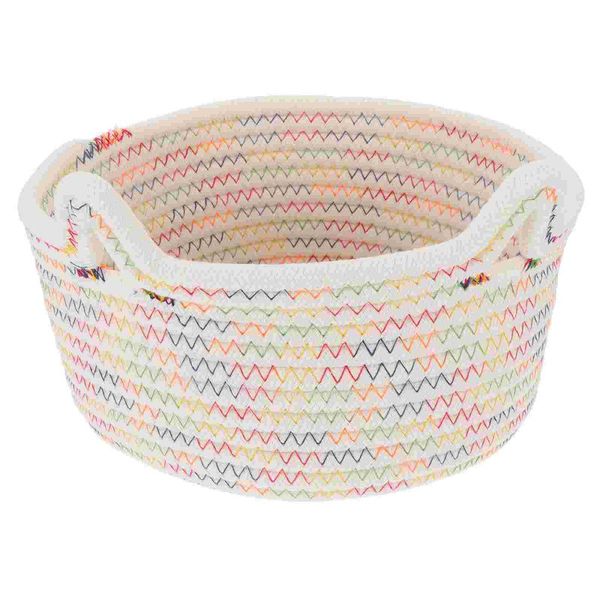 

storage drawers 1pc pretty cotton rope basket useful woven desktop