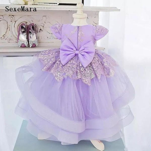 

lavender flowers girls dresses cap sleeve lace tiered skirts princess pageant gowns birthday party dress girl's, Red;yellow