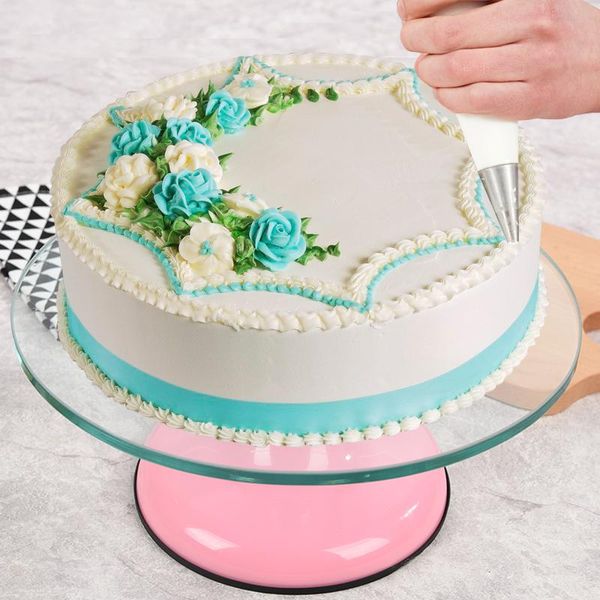 

colorful glass mounting cake turntable tools drop baking & pastry