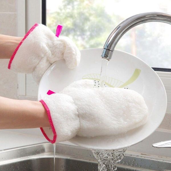 

disposable gloves kitchen dishwashing cleaning 1 pair of bamboo fiber household scrubber tool supplies