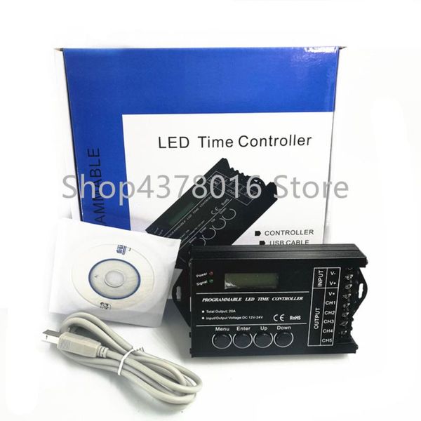 

controllers tc420 tc421 time programmable 5 ch output led strip light controller, widely used in aquariums, fish tank, plant grow