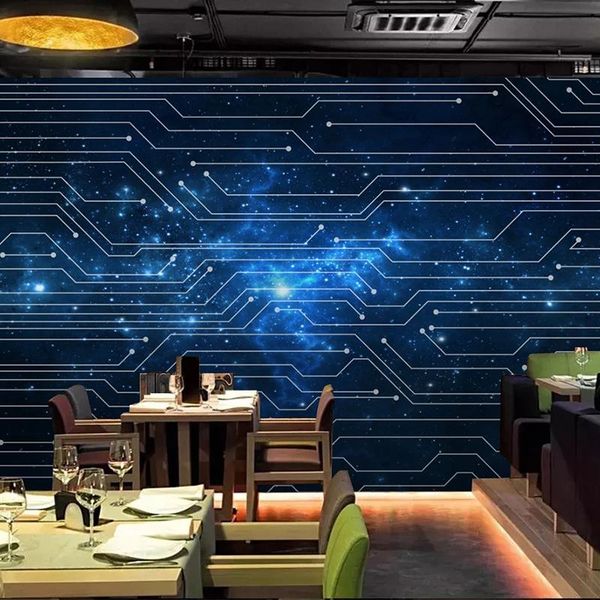 

wallpapers custom wallpaper 3d abstract lines blue starry sky universe large mural modern bedroom restaurant cafe ktv bar po wall decor