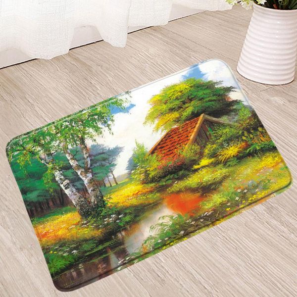 

bath mats rural retro mat oil painting doormat corridor floor entrance front door welcome rug home indoor outdoor decor carpet